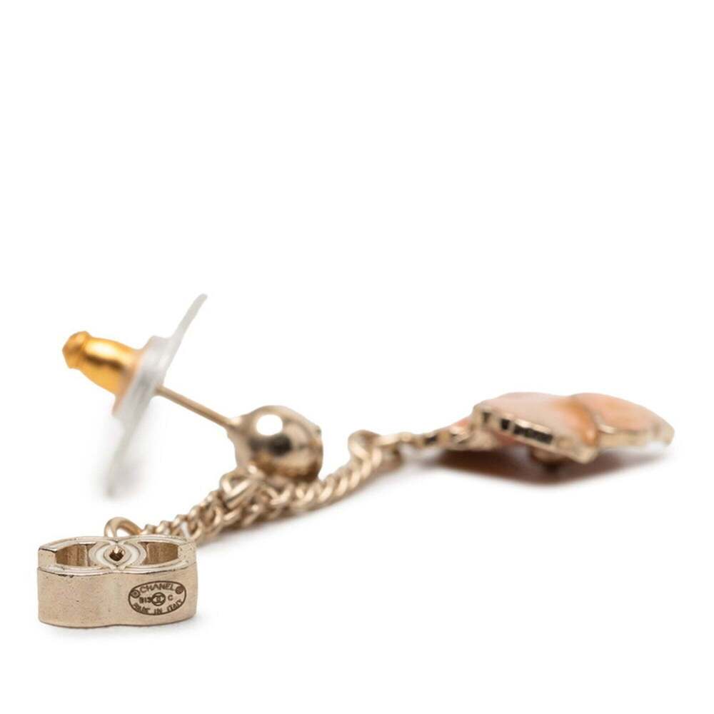 CHANEL Orange Logo Earrings - Picture 3 of 4